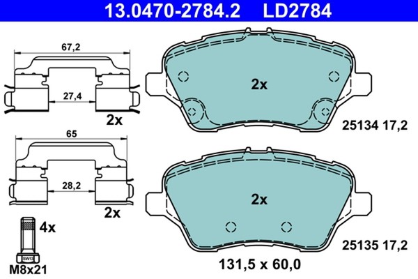 BremsbelÄGe Ford P. B-MAX/TRANSIT 1.0/1.5-1.6 Tdci 12- Ceramic-image