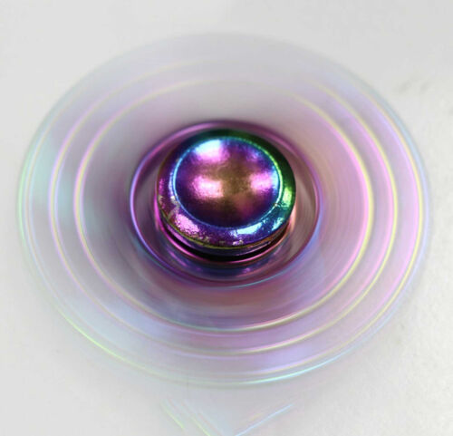 Hand 3 SIDE FIDGET Spinner Ball Desk Toy EDC ADHD Stuffer Stocking Focus RAINBOW - Picture 4 of 24
