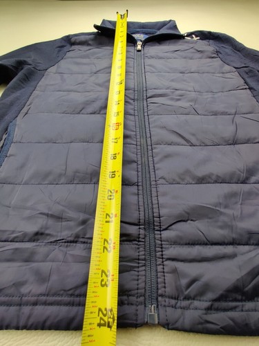 Chaqueta Polo Ralph Lauren RLX Adolescente Grande (14-16) Azul Marino Cremallera Completa Manga Larga Nueva - Imagen 9 de 10