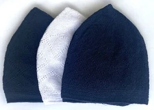 LOT Turkish Muslim Knitting Kufi Hats for Men Kufi for Men Muslim Skull Caps