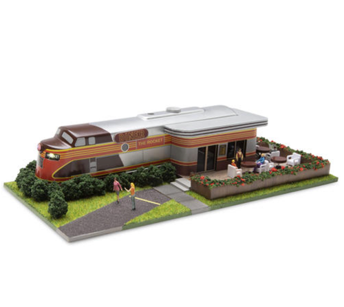 HO Scale Railroad Rocket Diner Building with Smoke Feature Prelit ...