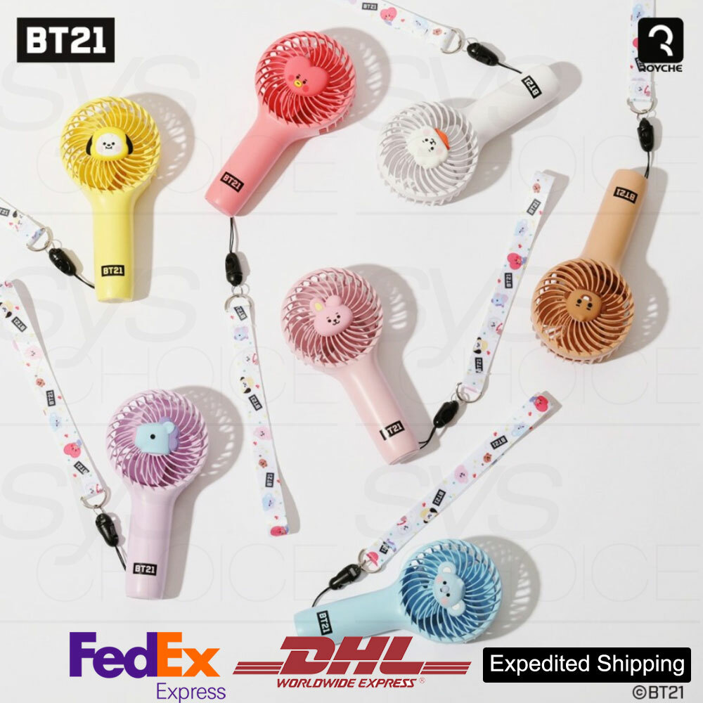 BTS BT21 Official Goods Fan Air Cooler Mini Operated Handheld Baby Ver +  Express | eBay