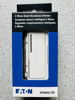 Eaton Z-wave Plus White Universal Wireless Accessory Dimmer Rf9642 