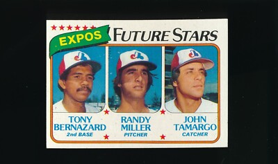 1980 Topps #680 Expos Future Stars * T.Bernazard/R.Miller/J.Tamargo * EX-MT *