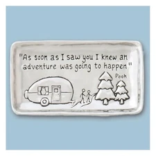 Basic Spirit Small Pewter Jewelry Tray - Camper - Home Decorative Bowl Christ...