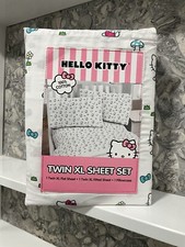Hello Kitty XL Twin Sheet Set 3 Piece 100 Cotton By Sanrio