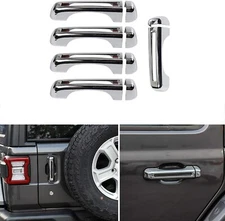 Door Handle Cover Tailgate Handle Trim for 2018-2021 Jeep Wrangler JL JLU Parts