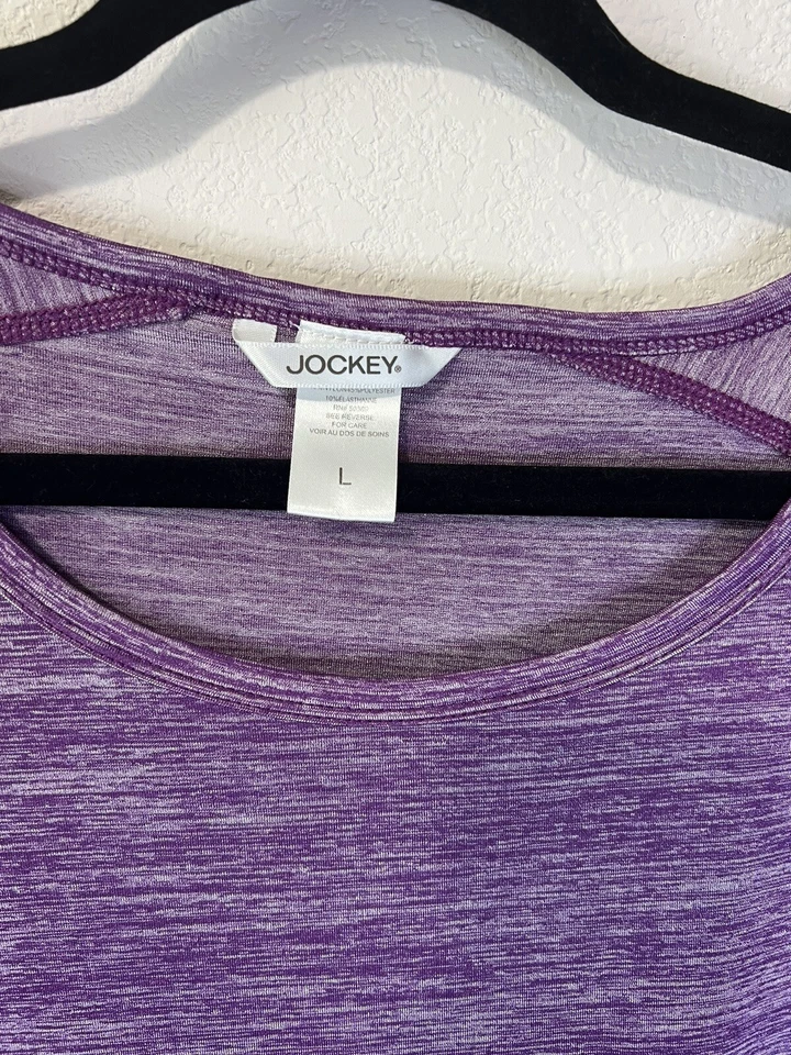 Camisa pulóver para mujer Jockey de gran rendimiento manga larga púrpura agujeros para el pulgar Foto 2 de 4