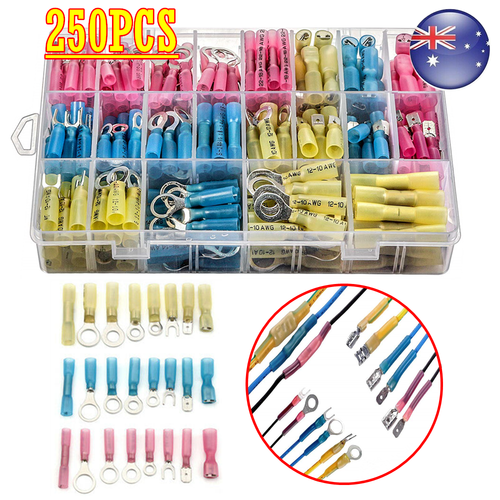 250PCS Heat Shrink Electrical Wire Connectors Crimp Marine Automotive Terminals - Picture 12 of 12