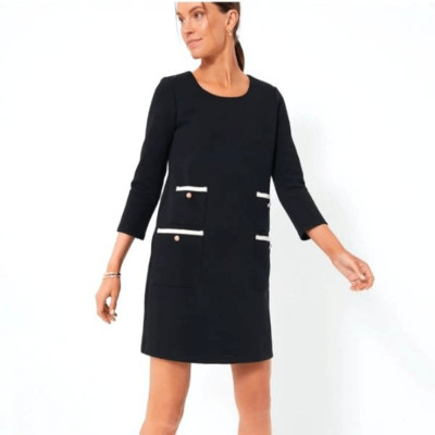 Tuckernuck Black Francoise Mod Mini Dress In Black Sz M