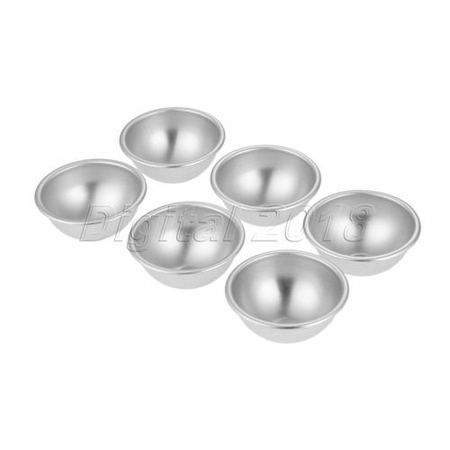 6X 4.5/5.5/6.5cm Aluminum Alloy Sphere Bath Bomb Fizzies Mold Soap Cake Craft - Picture 10 of 11