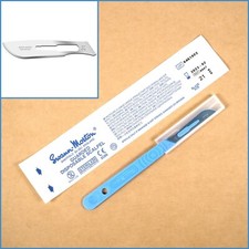 Swann Morton No. 21 Sterile Disposable Steel Scalpel Blade Handle With Guard