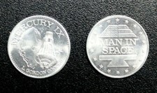 Man in Space SHELL GAS CONTEST 1969  MERCURY IX COOPER USA Aluminium COIN