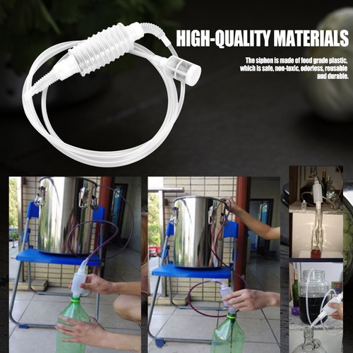 2M Brewing Siphon Beer Wine Suction Hose Reusable Home Wine Making Supplies