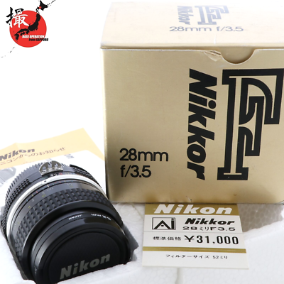 Tested [N MINT in Box] Nikon Ai Nikkor 28mm f/3.5 Wide Angle