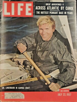 LIFE July 22,1957 Canoe Across Atlantic / Free Trade Unions / Right to Vote 