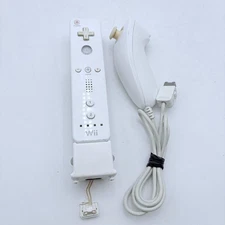 Nintendo Wii Remote RVL-003 Video Game Controller White with Nunchuck