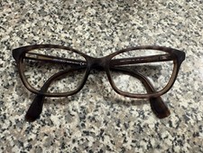 Jimmy Choo Eyeglasses Frames Only Ly6 Striped Glitter Brown Cat Eye 53-16-140