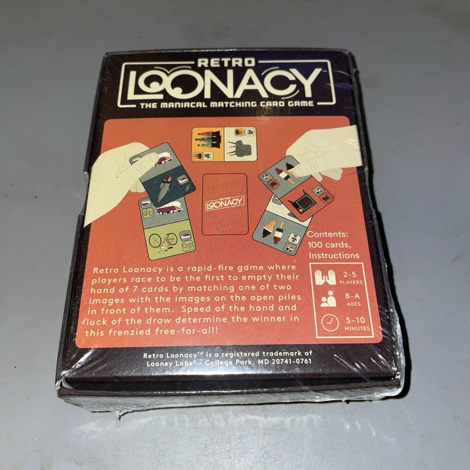 Looney Labs - Retro Loonacy Card Game SEALED brand new MINT OOP - Image 2 of 2