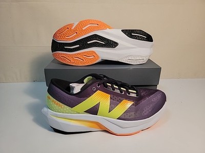 NEW BALANCE MEN'S FUELCELL REBEL V4 BLACK/WHITE/PEACH RUNNING MFCXCB4 SIZE: 14