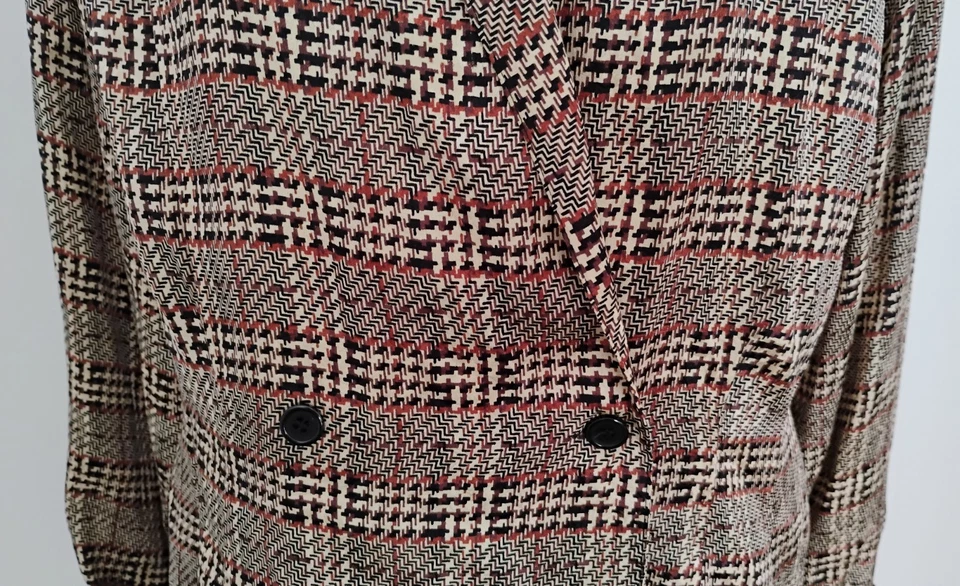 Camisa Blusa De Colección Años 80 Anne Klein ll Diseñador Doble Pecho Puño 100% Seda EC Foto 4 de 4