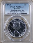 1964 PCGS PL65 Canada CONFEDERATION COMMEMORATIVE PROOF 65 GEM NO DOT TYPE RARE!