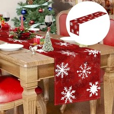 Chemin de table de Noël, nappe pour salle à manger, style campagnard, salon