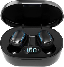 Wireless Earbuds, Bluetooth 5.3 Headphones HiFi Deep Bass with Mic Black
