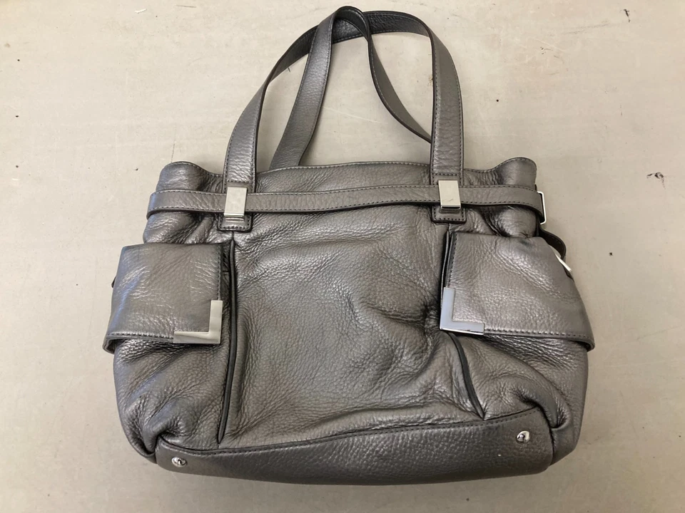 Michael Kors Silver Bag Purse Handbag Tote Authentic - Image 3 of 4