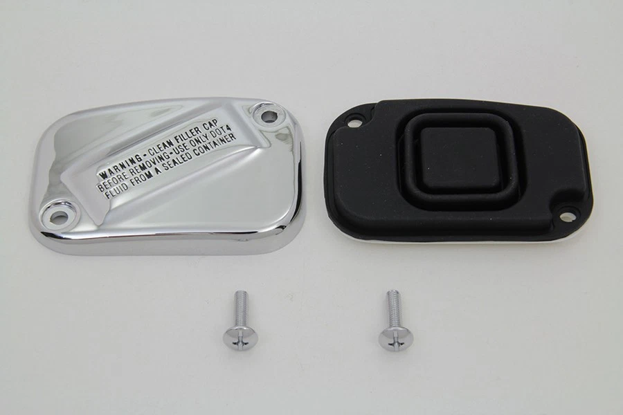 Cubierta de cilindro maestro de manillar cromada para Harley Davidson Foto 3 de 4