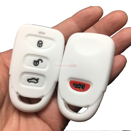 Fit KIA HYUNDAI Elantra 4 Button Remote Smart Key Fob Silicone Skin Case Cover - Imagen 18 de 23