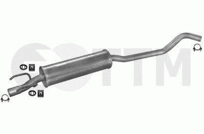 Silencieux intermédiaire anti-corrosion Opel Corsa B Tigra 1.4 1.6 réduction bruit d'échappement