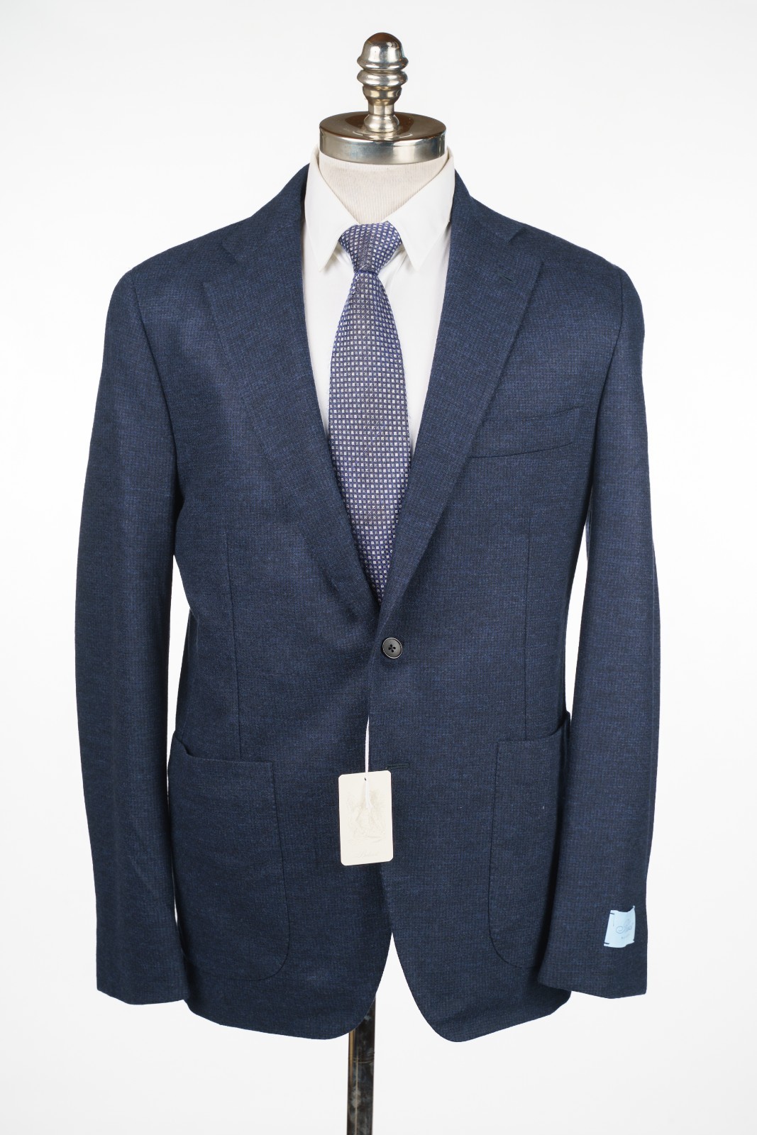 BELVEST Muted Check Blue Sport Coat Super 100s Wool Blazer 40 R EU 50 234090₽
