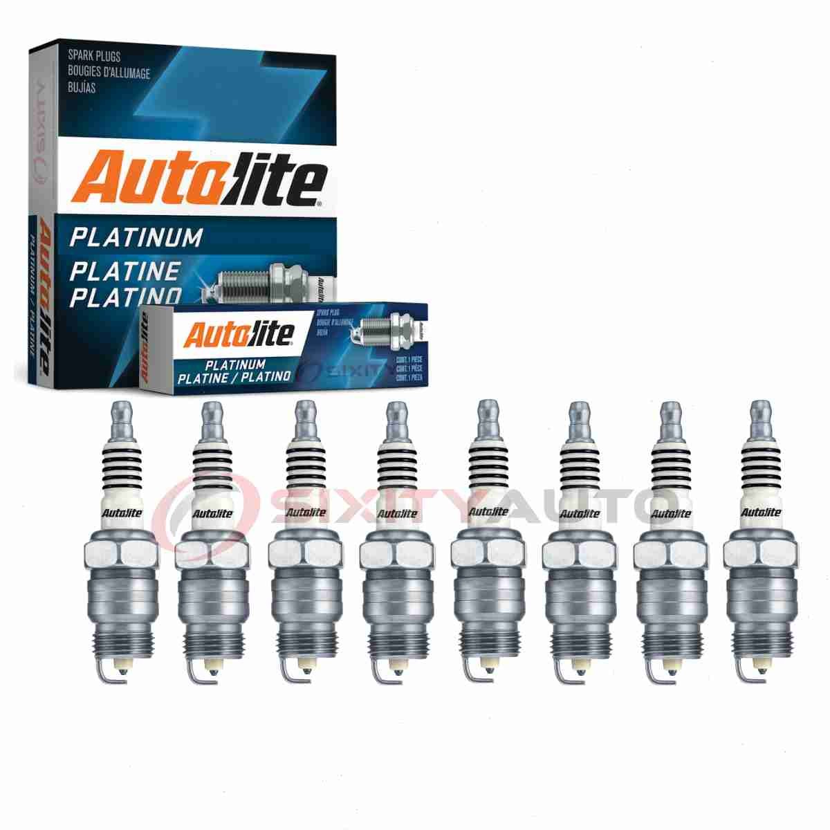 8 pc Autolite Platinum Spark Plugs for 1955-1961 Ford Fairlane 4.4L 4.5L he