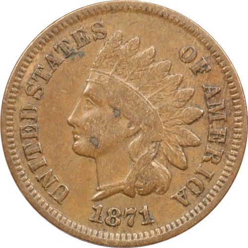 1871-P Indian Head Cent — photo from the most recent tracked eBay sale