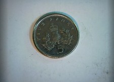United Kingdom 1991 5 Pence Elizabeth II 2nd portrait (Machin) / Thistle Coin