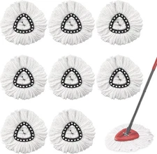 Microfiber Spin Mop Refills，8 Pack Replacement Heads，Spinning Mop... 