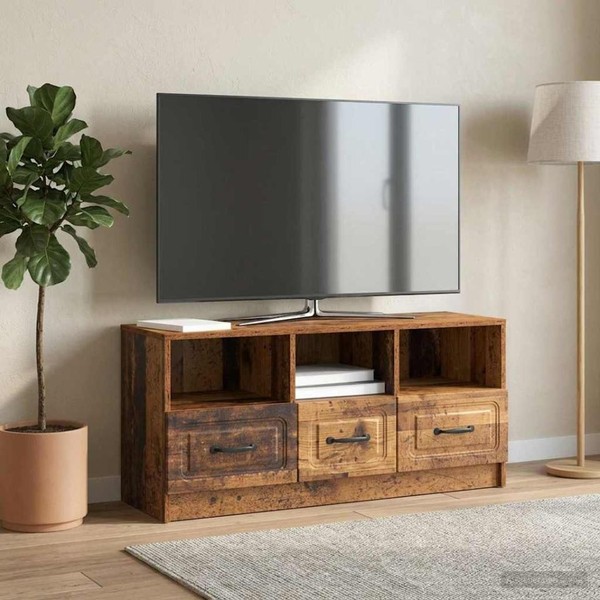 Tv-Schr?Nk Altholz 102 X 34,5 X 47 Cm Holzwerkstoff-image