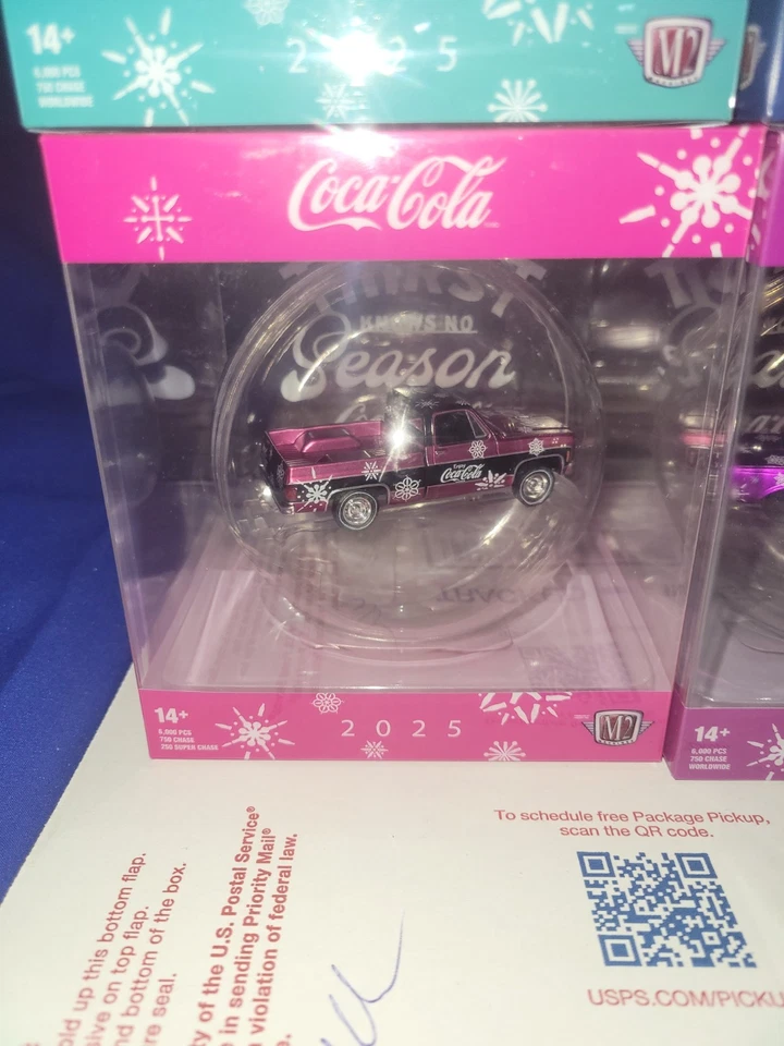 M2 Machines 2025 Coca-Cola Christmas Ornaments Walmart Exclusive Lot 17 Chase Ca - Image 3 of 4