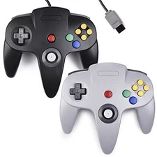 2x N64 Controller Joystick Gamepad Long Wired for Classic Nintendo N64 Console