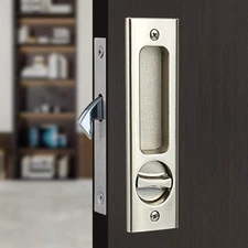 6.3” Privacy Pocket Door Lock Hardware,Invisible Door Lock Handle with Key