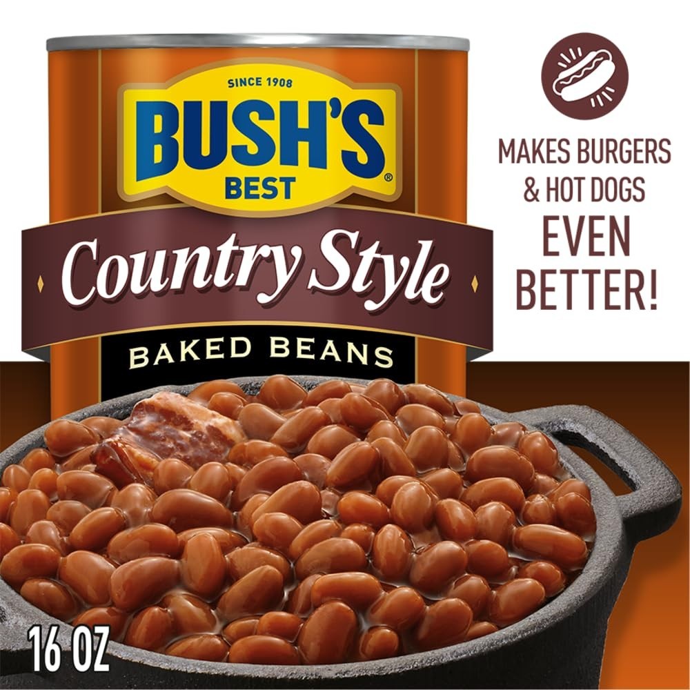 (12 Pack) Bush's Best Country Style Baked Beans with Bacon & Brown Sugar, 8.3 Oz