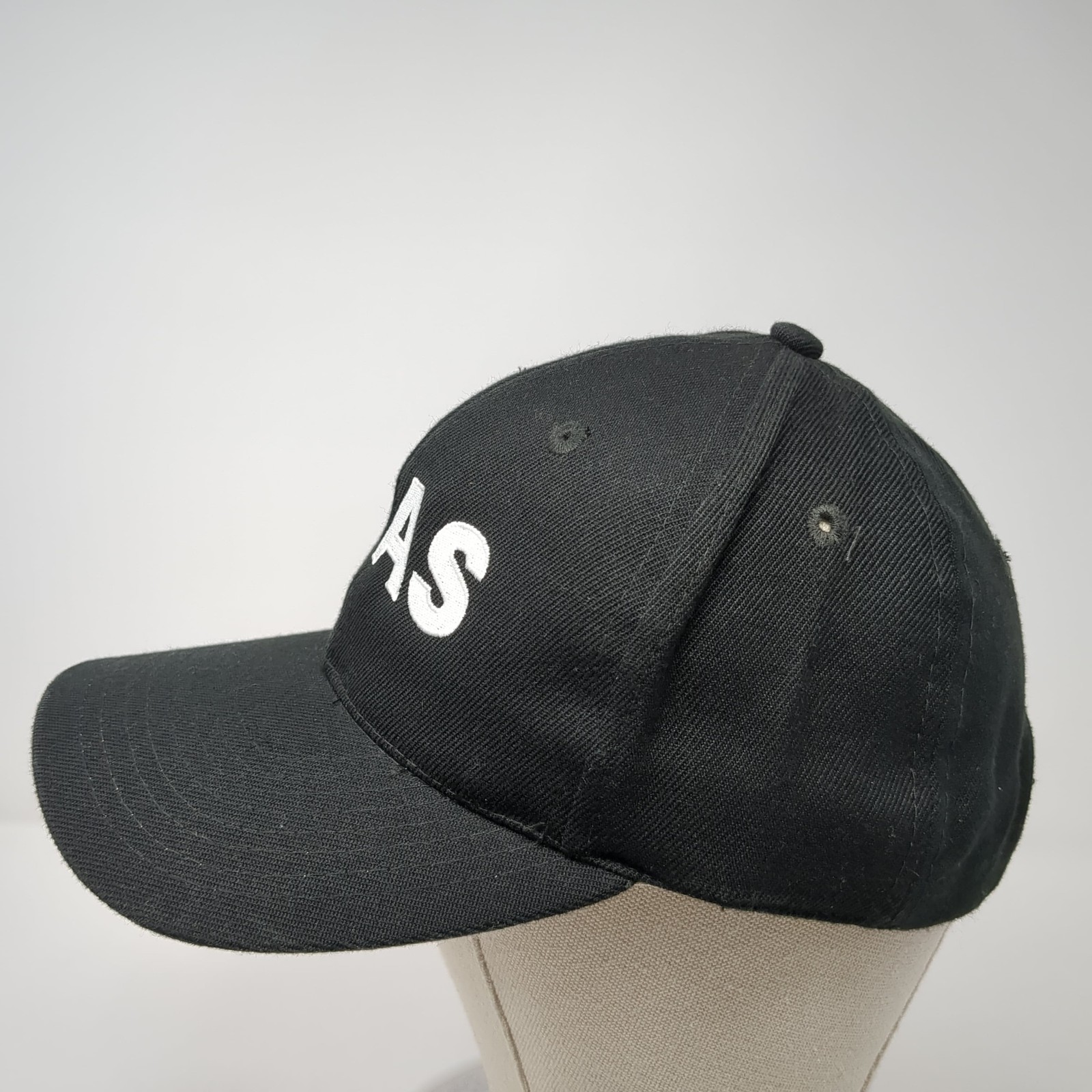 EAS Snapback Hat Solid Black Large Adjustable Emb… - image 3