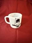 VINTAGE 1966 WESTFIELD BATMAN DOUBLE SIDED MILK GLASS COFFEE CUP MUG