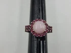 Sterling Silver Peruvian Pink Opal & Rhodolite Garnet Statement Ring