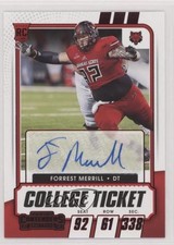 2021 Contenders Draft Picks College Game Ticket Red Forrest Merrill Auto 05ov