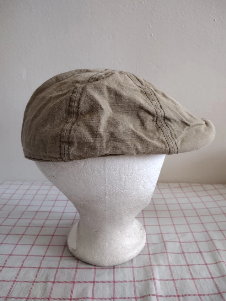 Levis Newsboy Cabbie Flat Cap Hat Beige Size S/M Mens - Image 3 of 4