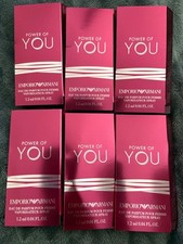 Emporio Armani Power of You Sample 1.2ml EDP Spray Travel Size Lot of 6 NEW