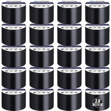 18 Rolls Black Electrical Tape Bulk 2 Inch x 66ft, Waterproof Vinyl Electric Tap