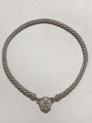 Atemberaubende Judith Ripka Sterling Silber 925 Grau Kordel Halskette. Thailand